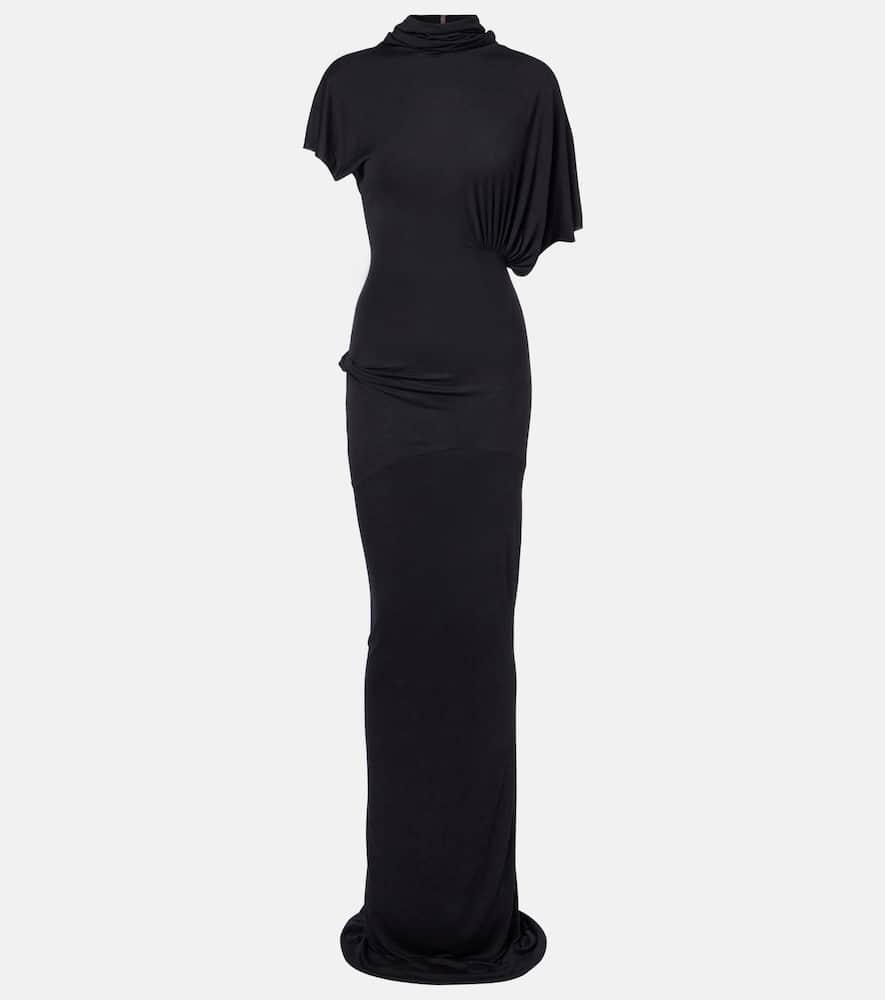rick owens lilith draped jersey gown