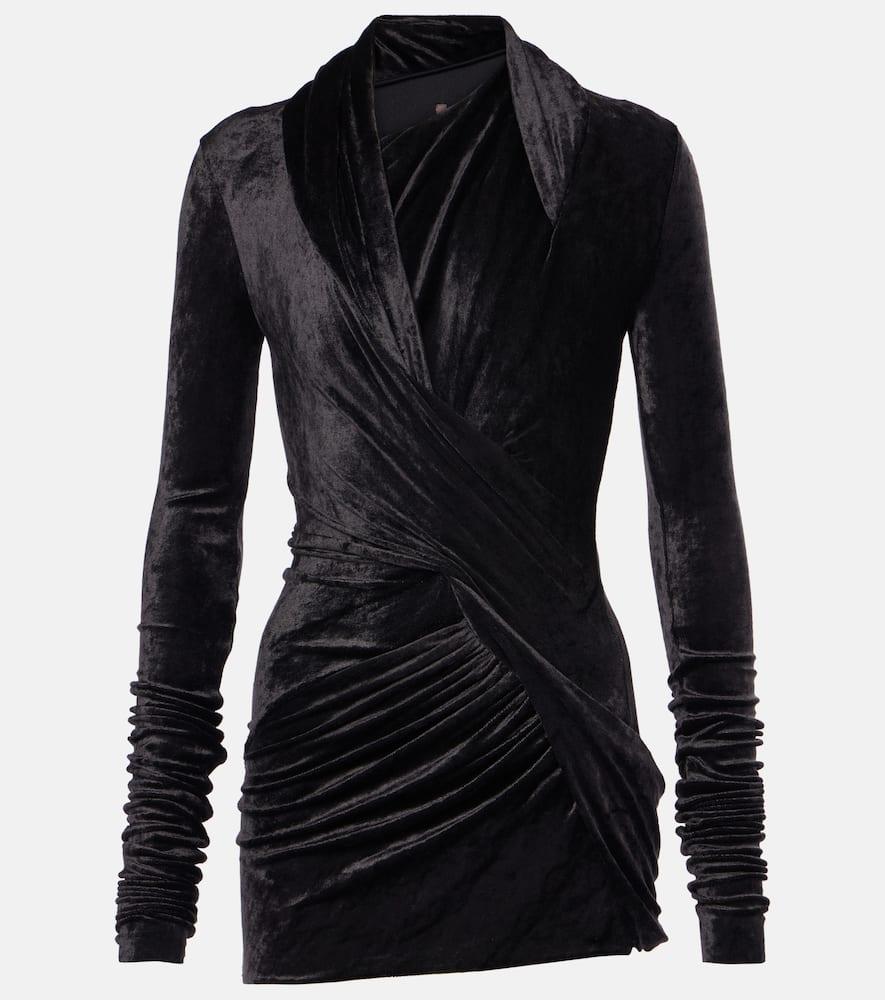 rick owens magnetic draped velvet top