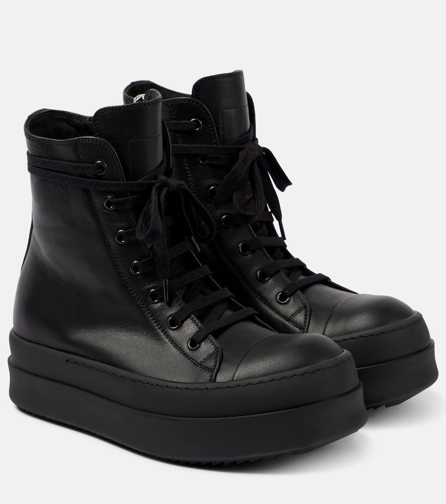 rick owens mega bumper leather sneakers