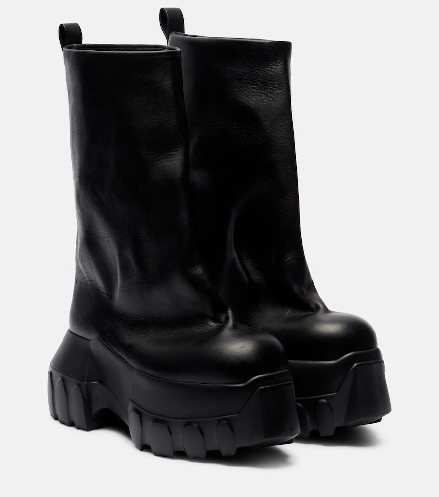 rick owens mega tractor leather mid