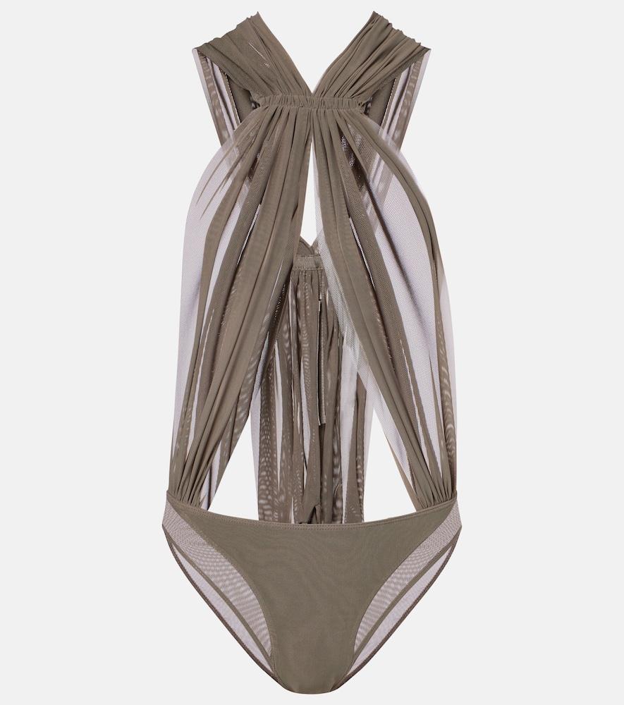rick owens miami cutout sheer tulle bodysuit