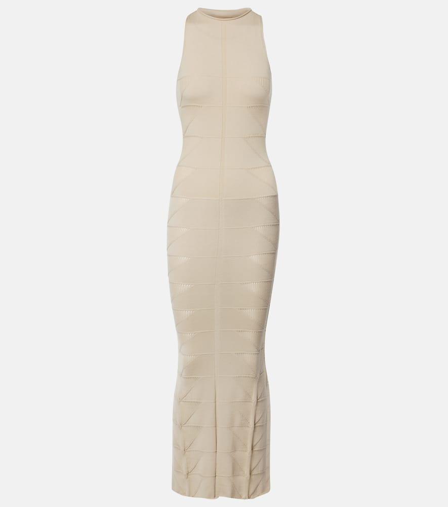 rick owens motivo virgin wool maxi dress