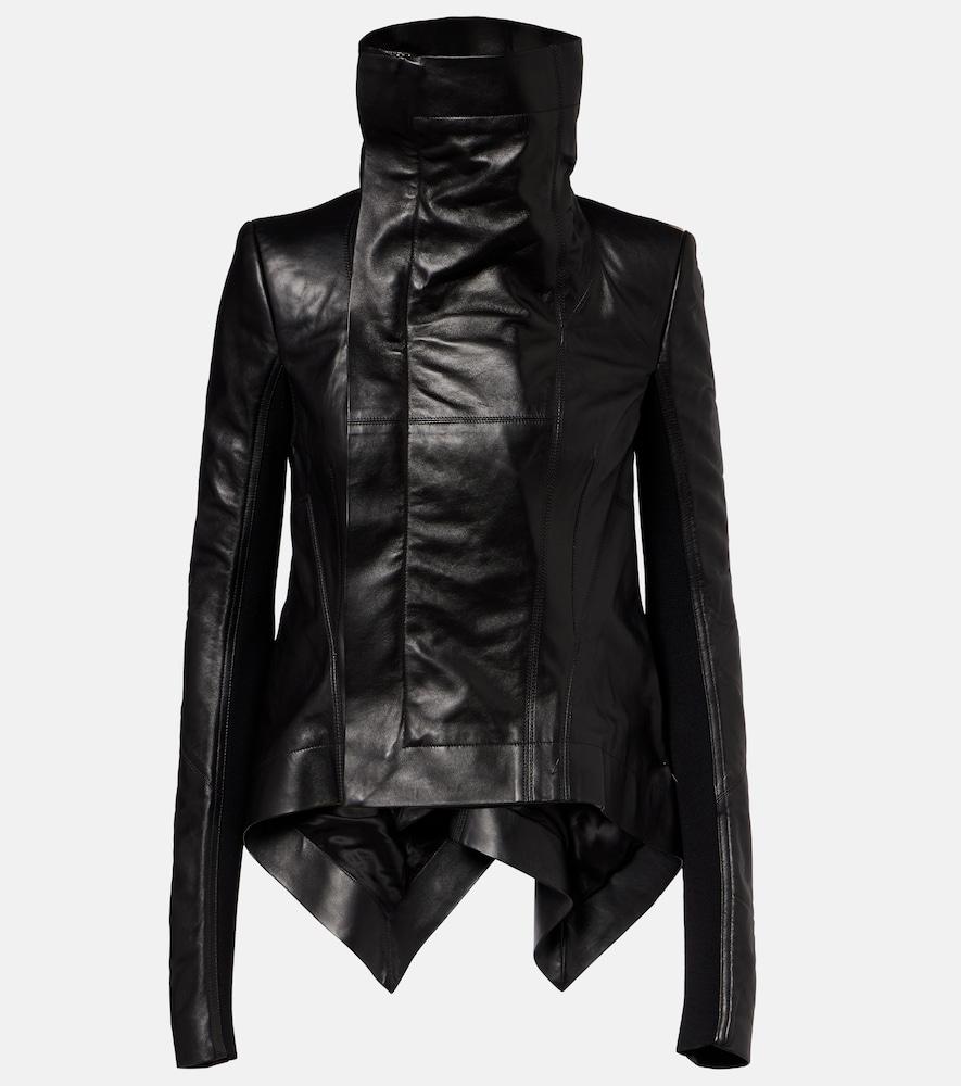 rick owens naska leather biker jacket