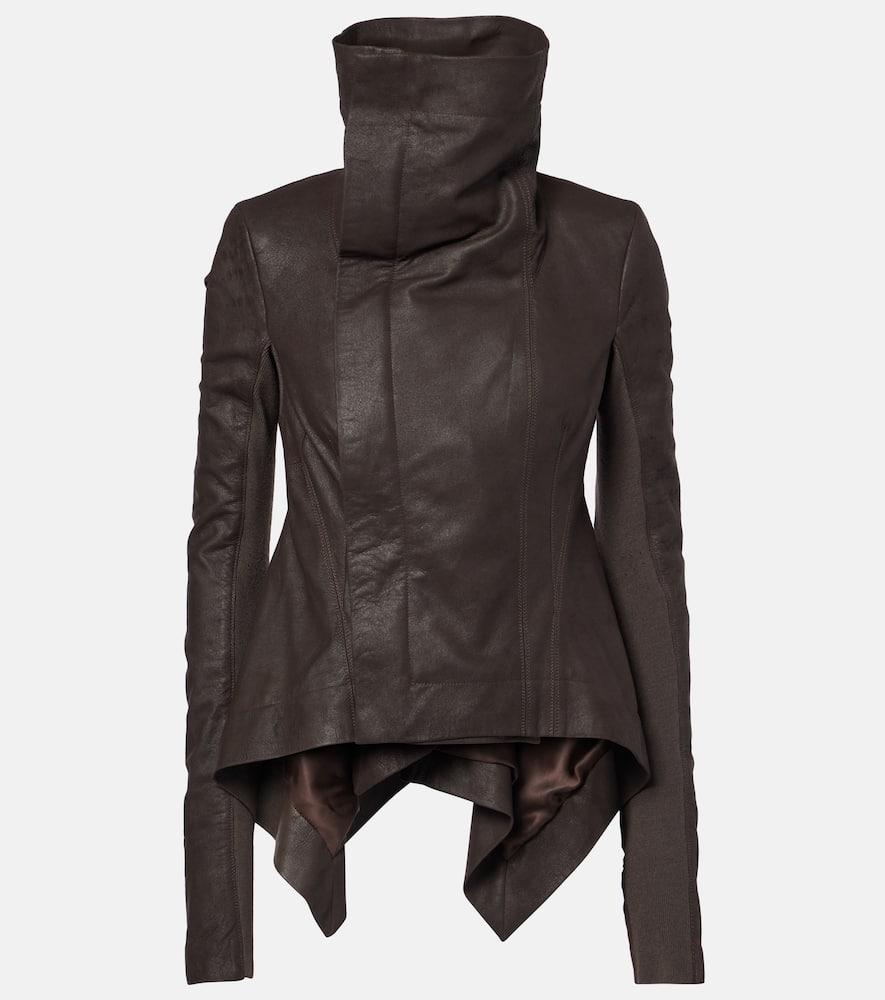 rick owens naska leather biker jacket