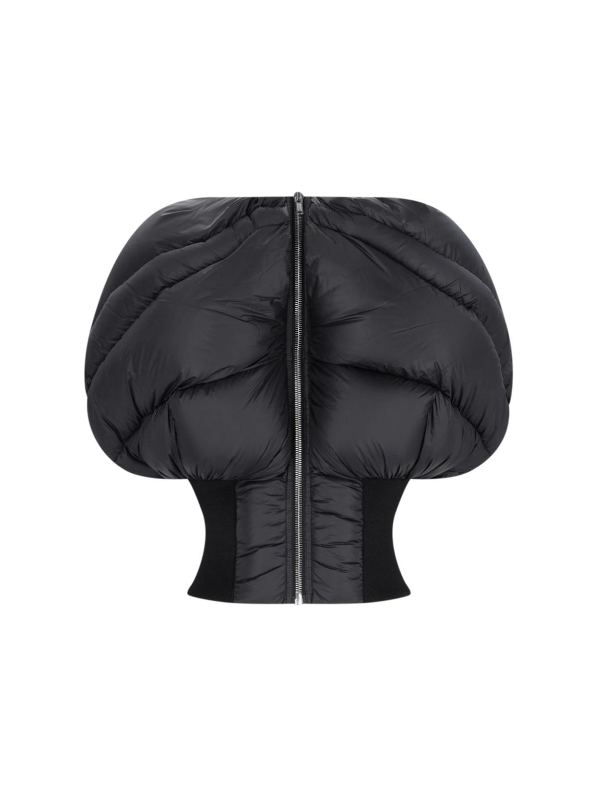 rick owens padded down jacket mini horus
