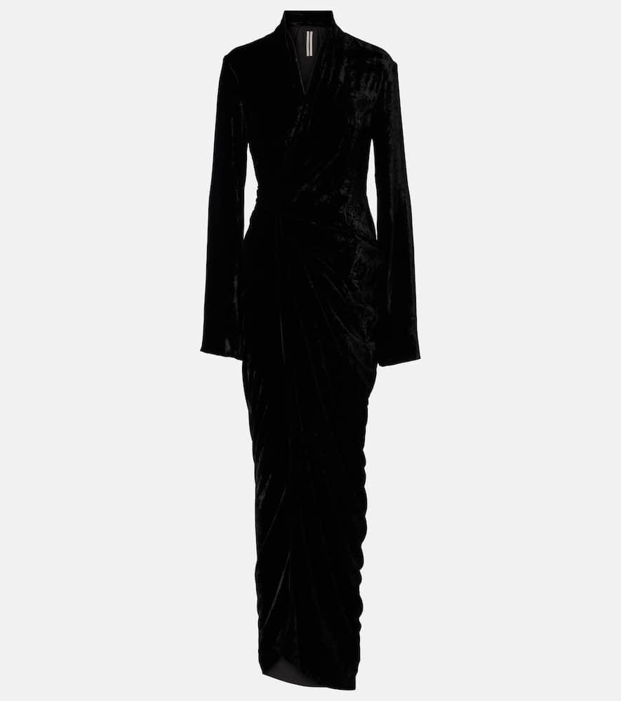 rick owens ruched gown