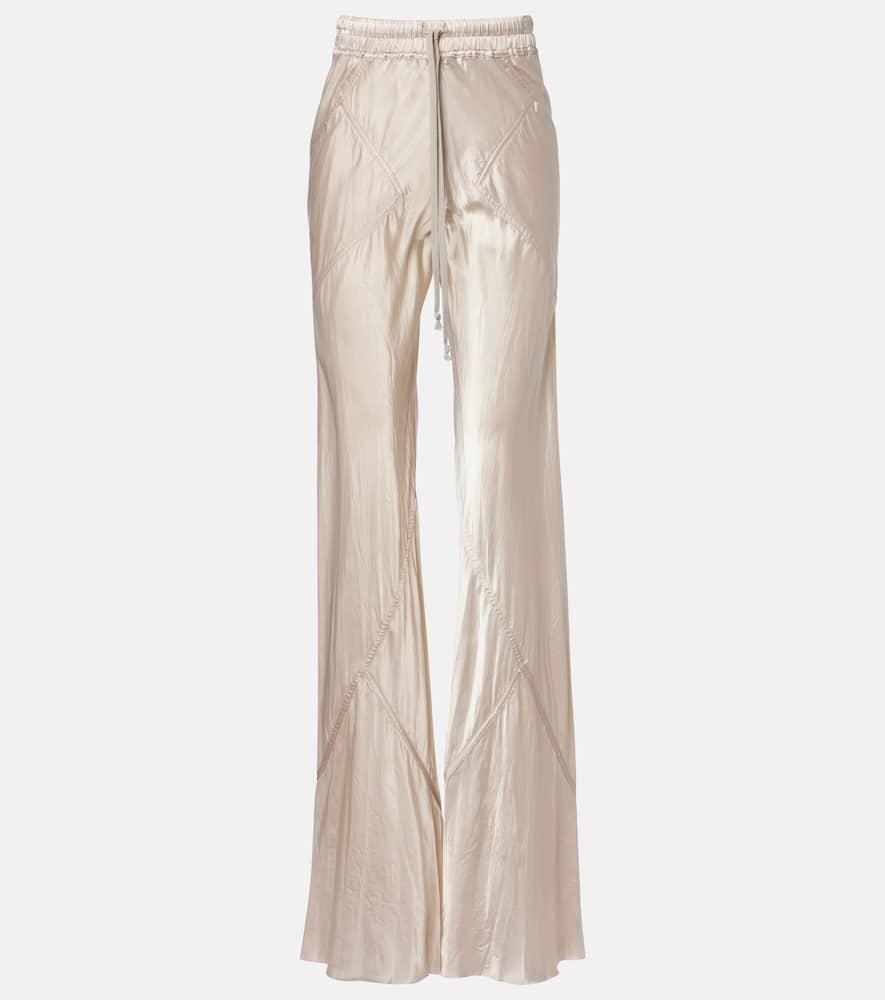 rick owens satin flared pants