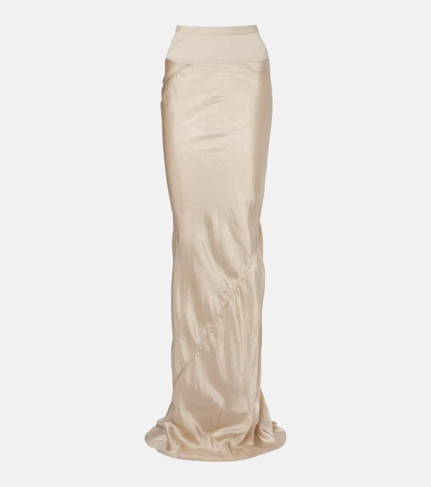 rick owens satin maxi skirt
