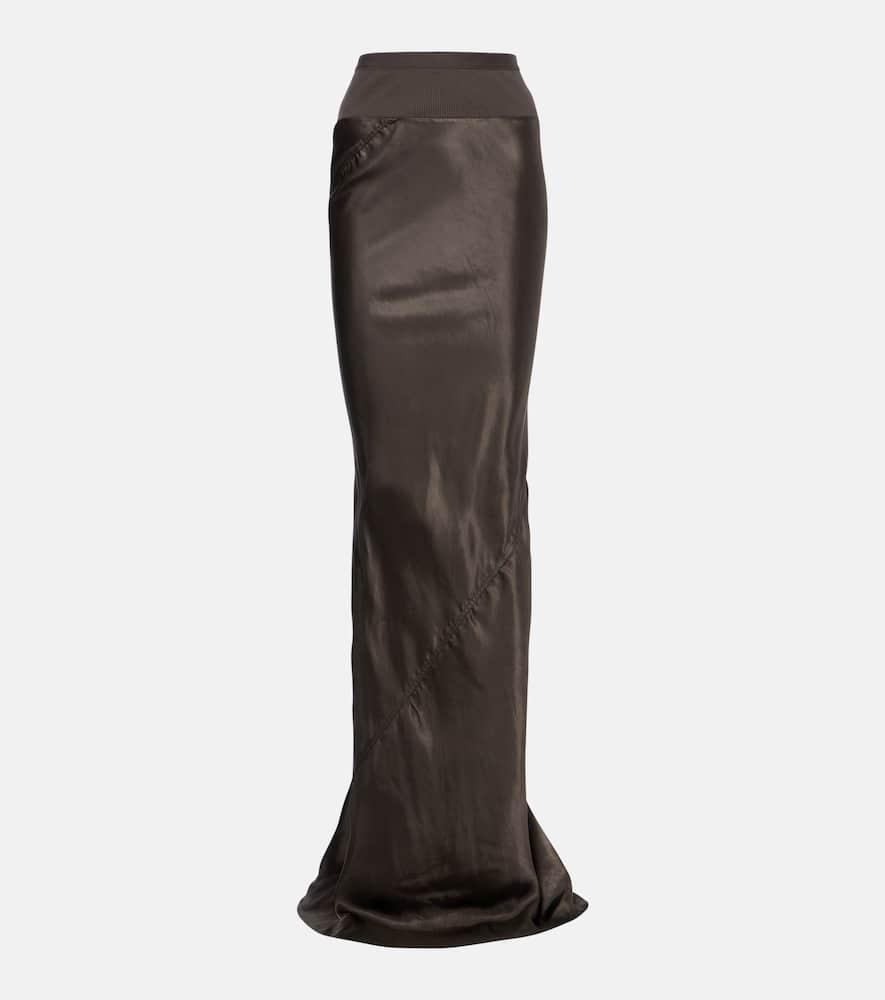rick owens satin maxi skirt
