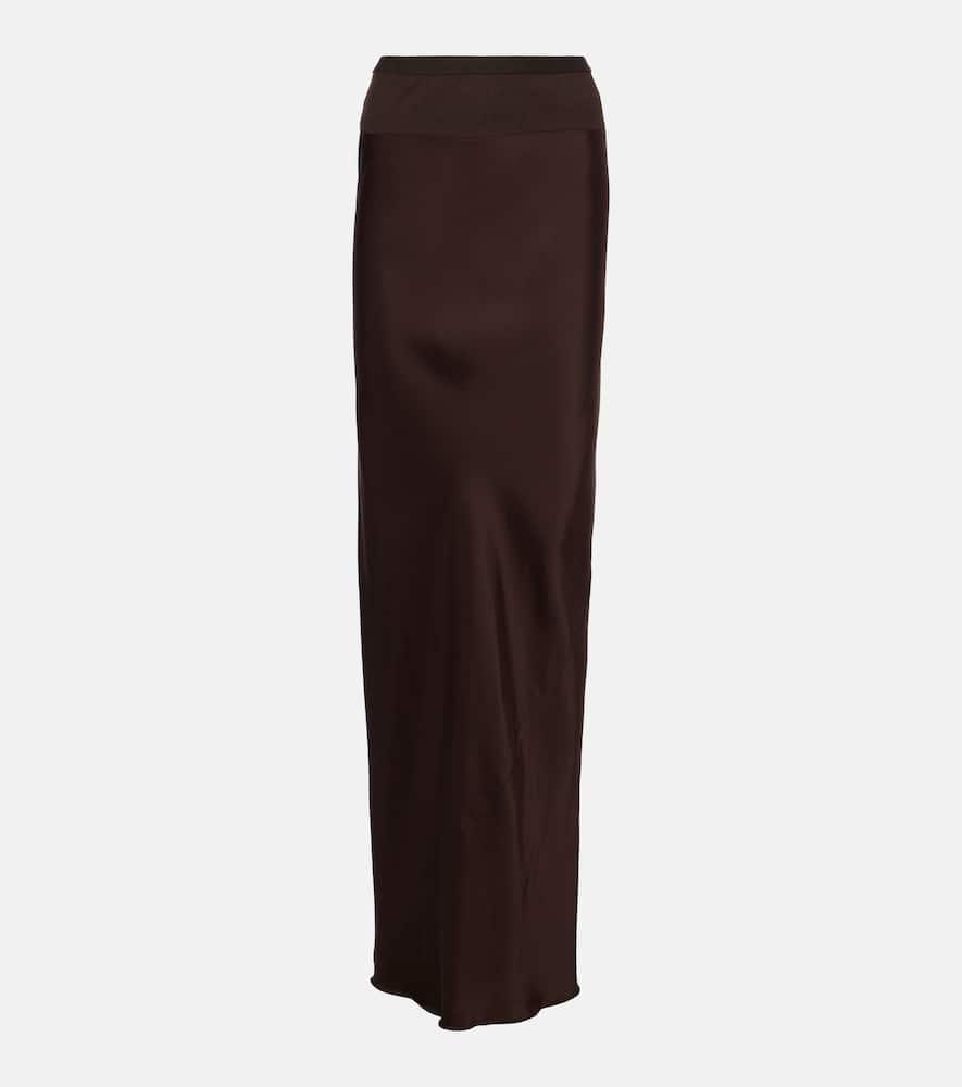 rick owens satin maxi skirt