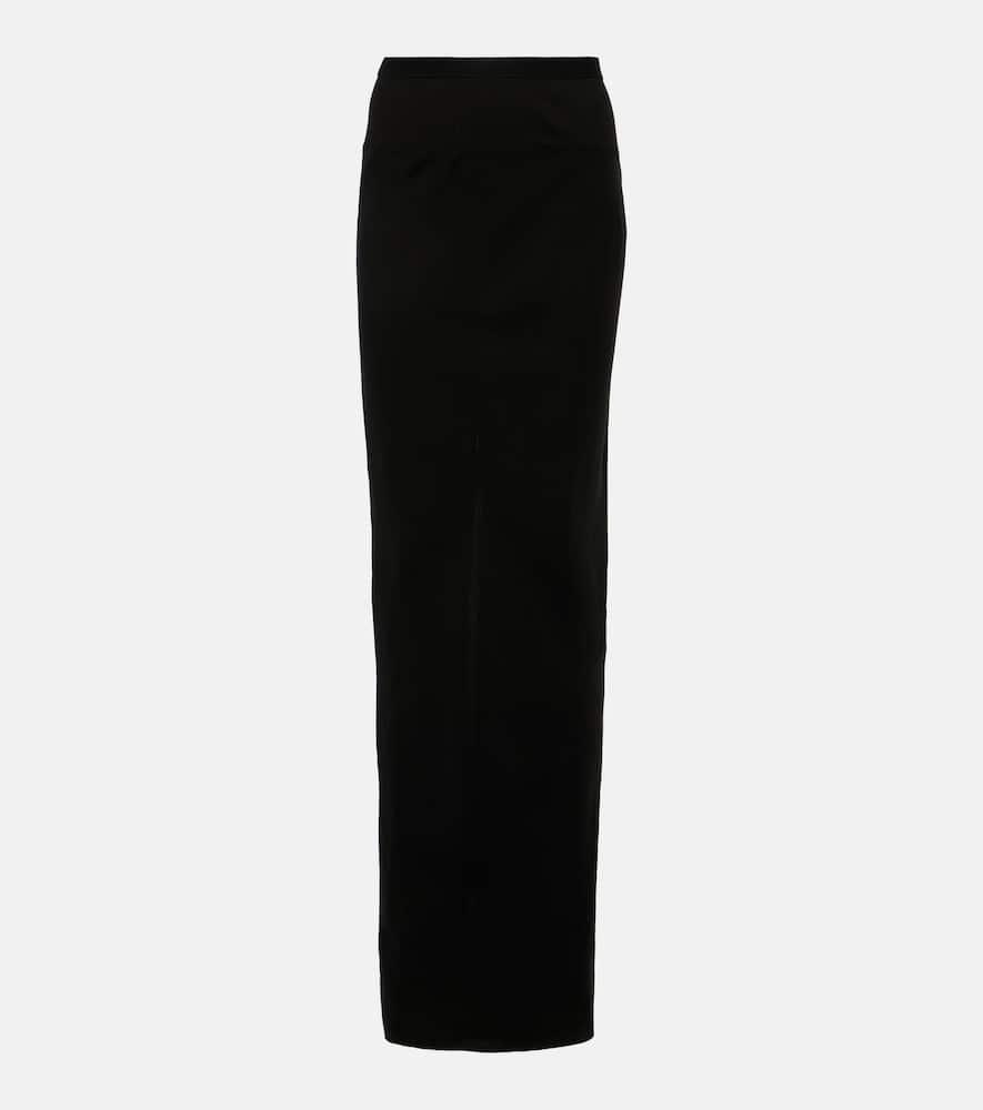 rick owens silk maxi skirt