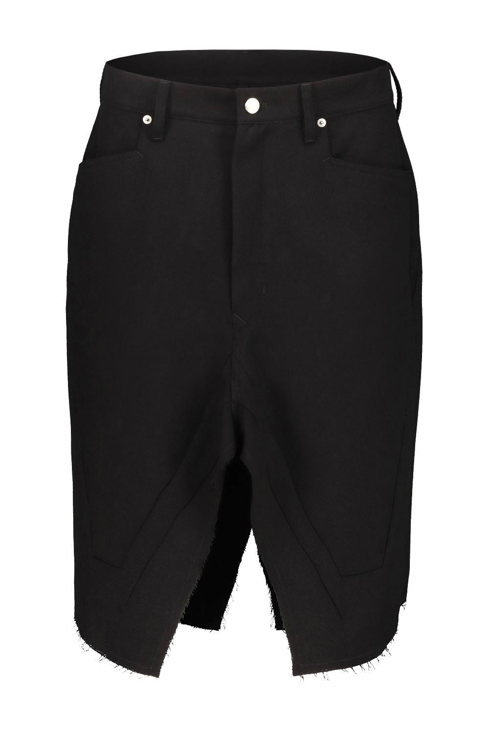 rick owens slivered wool skirt
