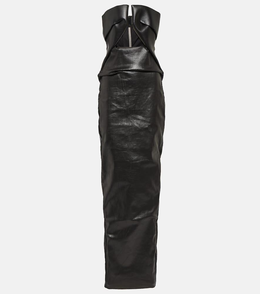 rick owens strapless gown