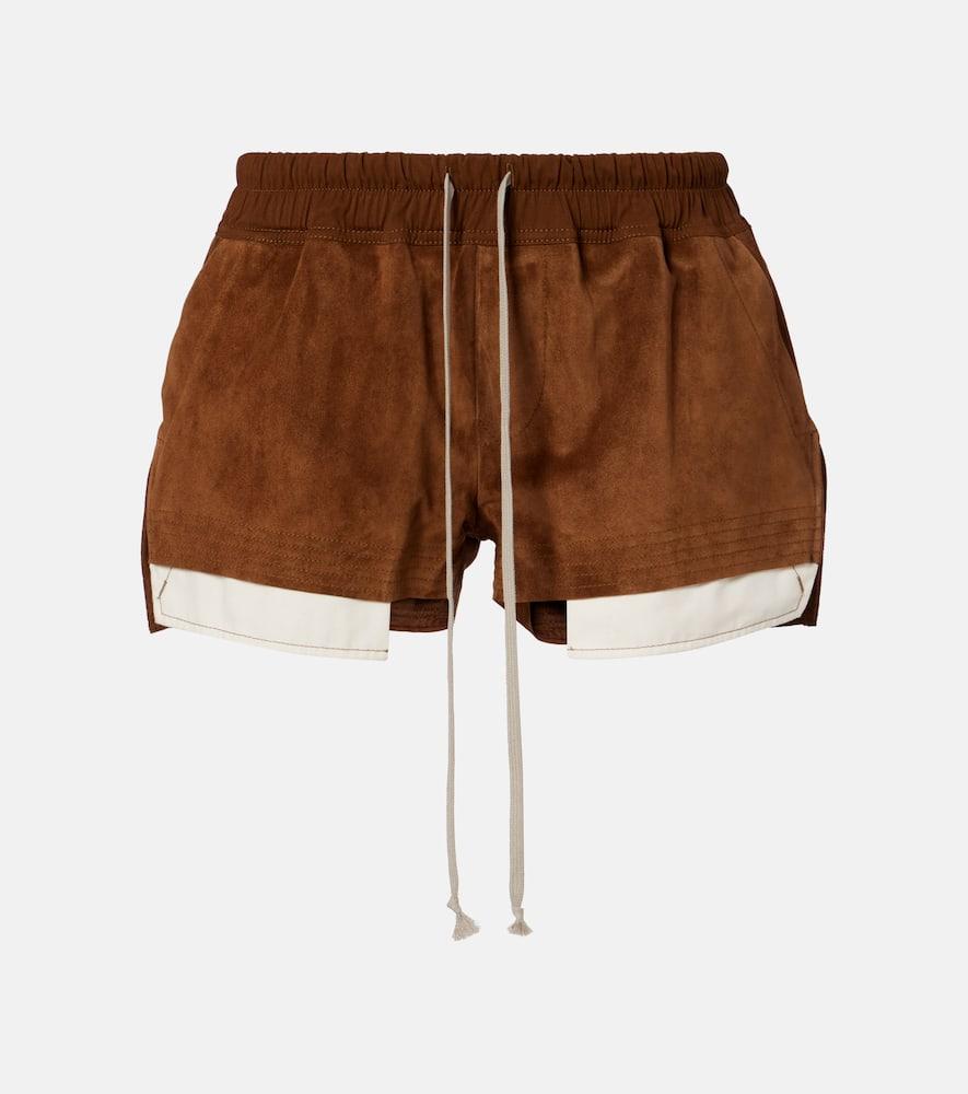 rick owens suede shorts
