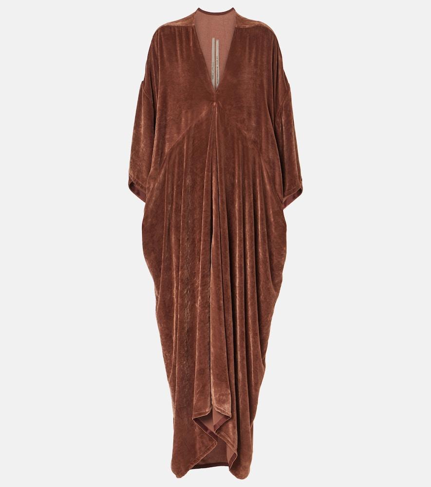 rick owens tommykite gathered jersey gown