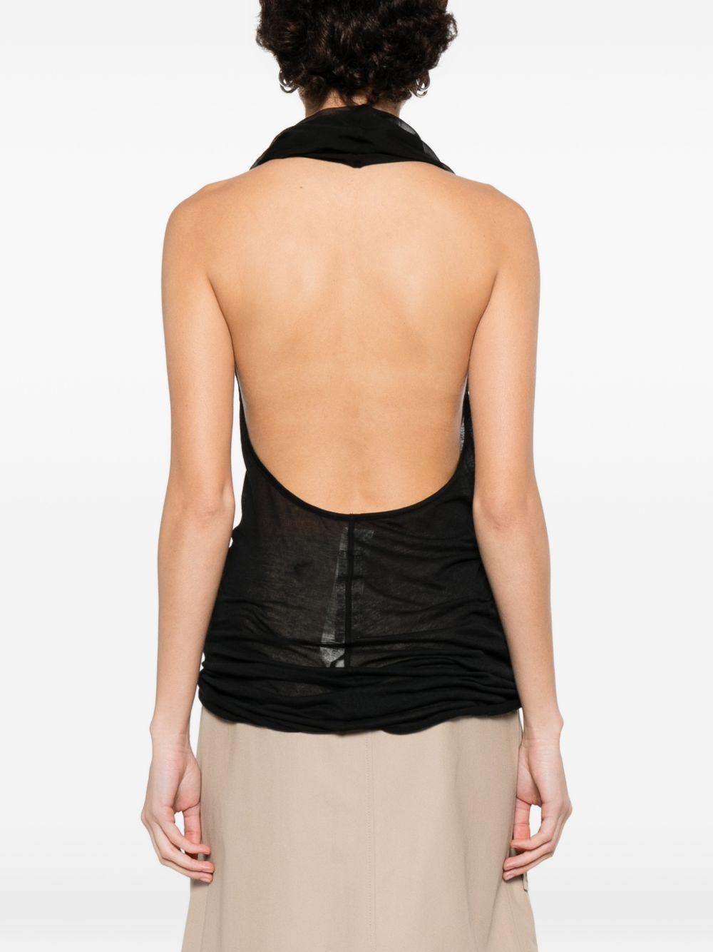 rick owens top black cotton - women