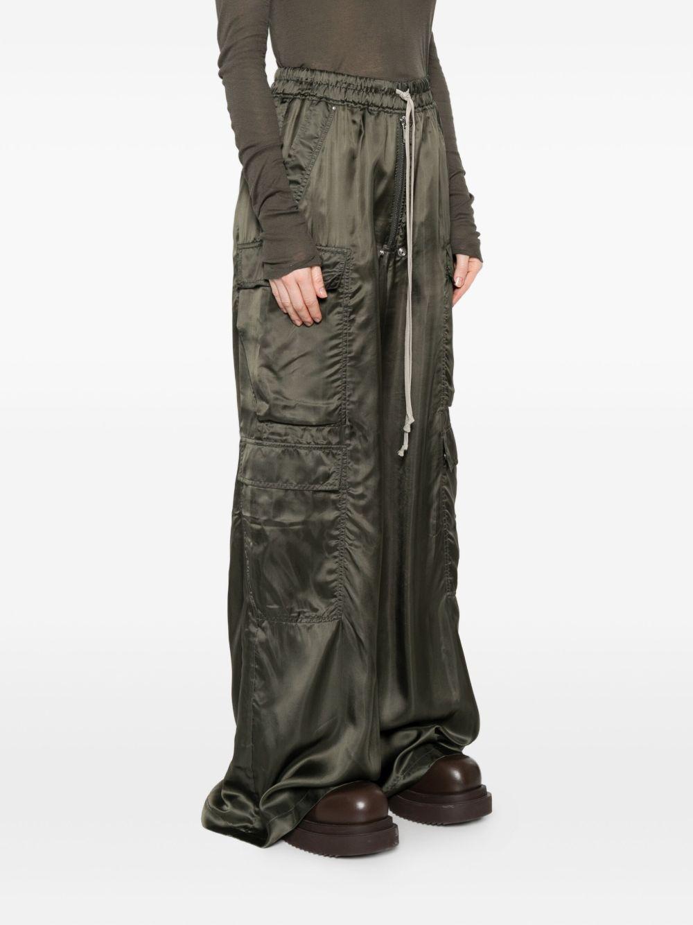 rick owens trousers green cupro - women