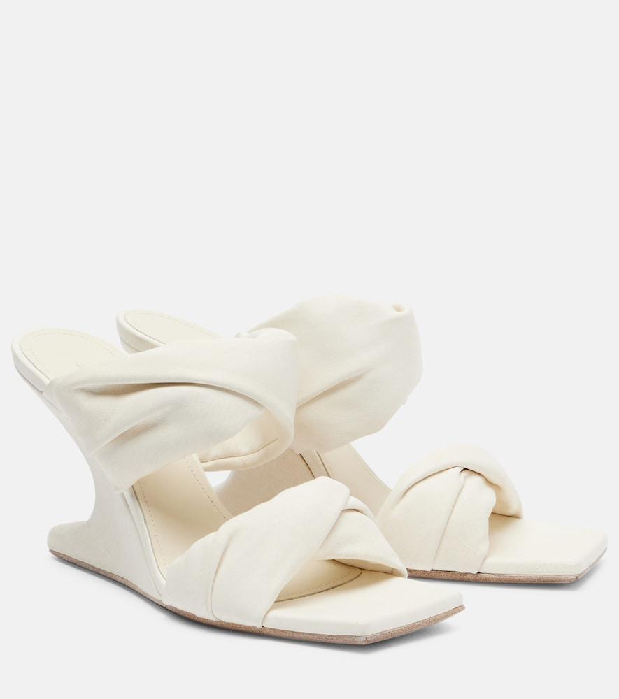 rick owens twisted cantilever 80 leather mules