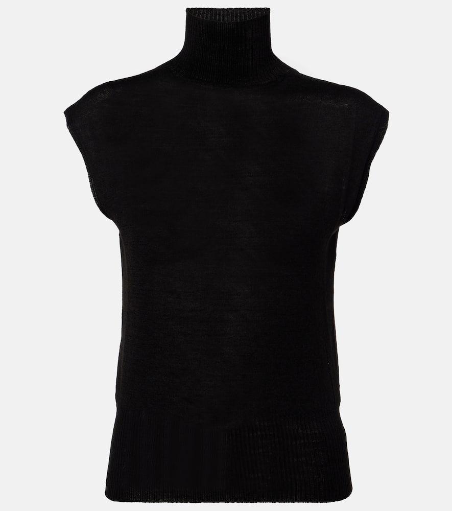 rick owens virgin wool turtleneck top