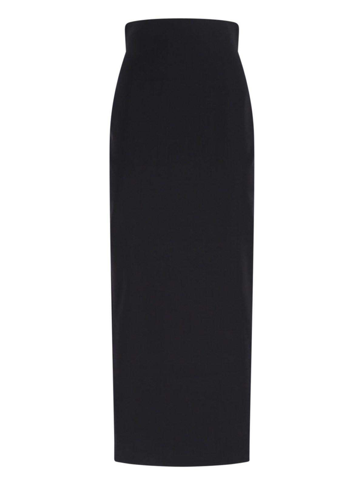 rick owens wool blend maxi skirt