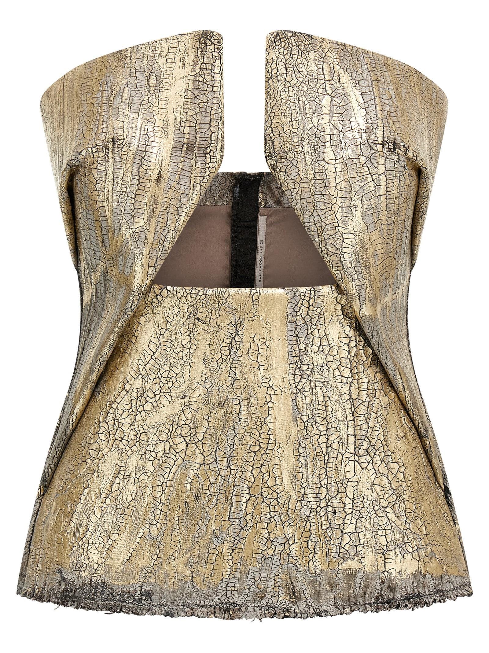 rick owens woven prong top