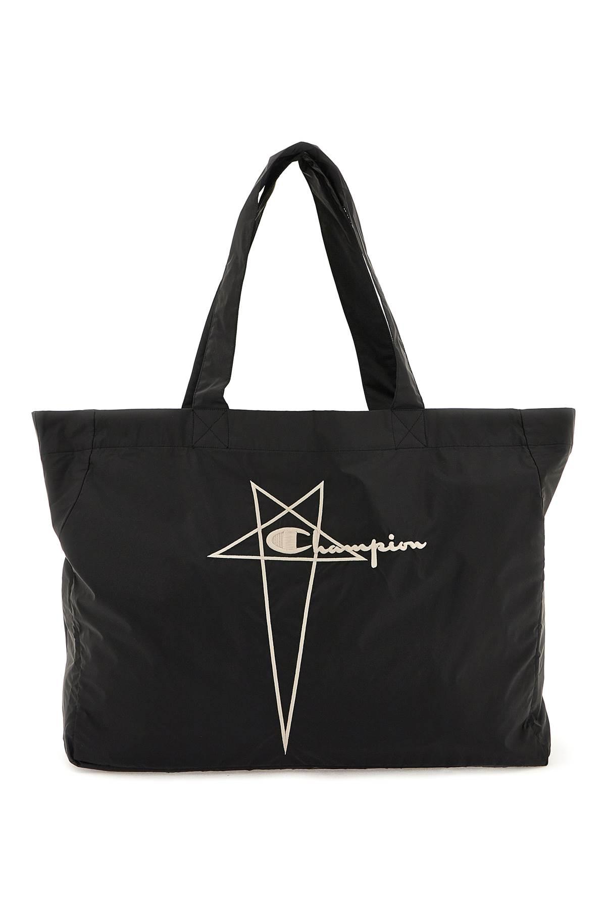 rick owens x champion nylon tote bag
