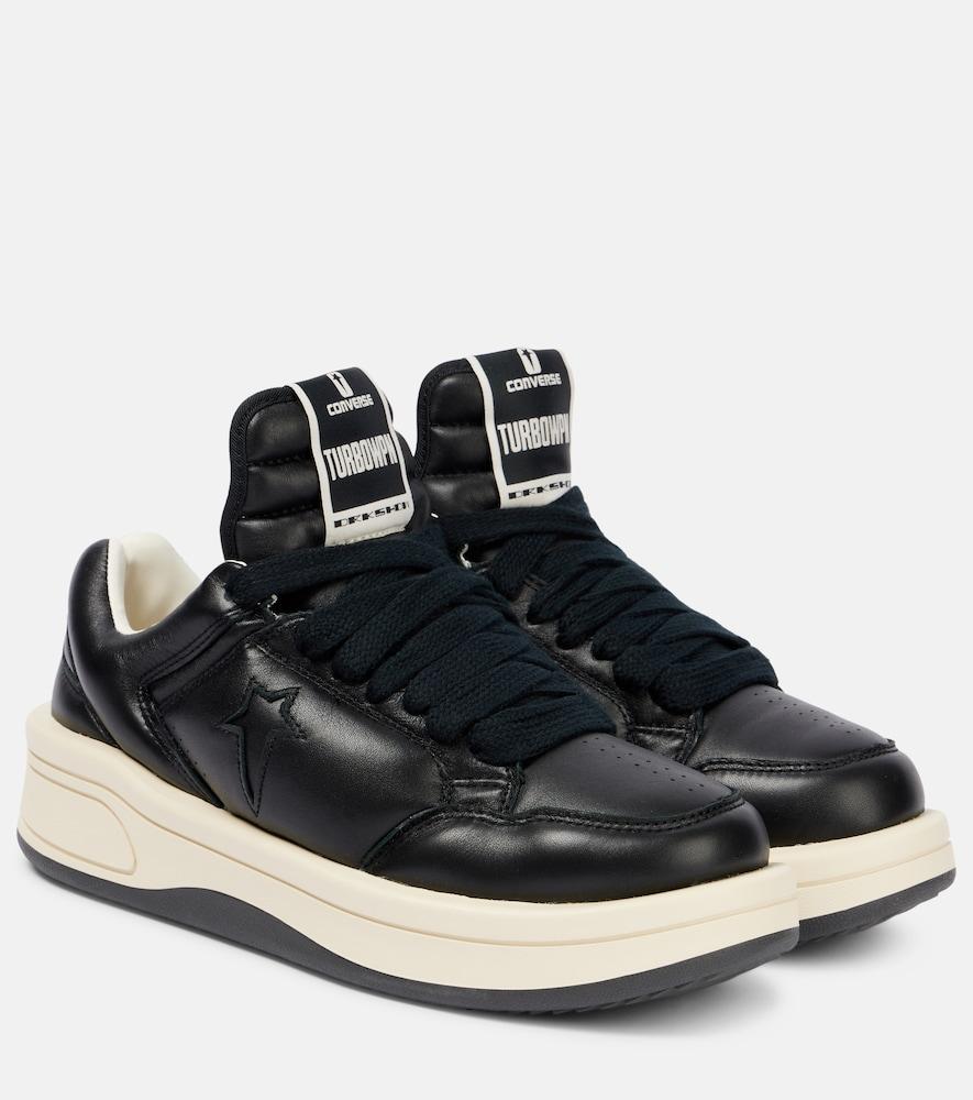 rick owens x converse turbowpn leather sneakers