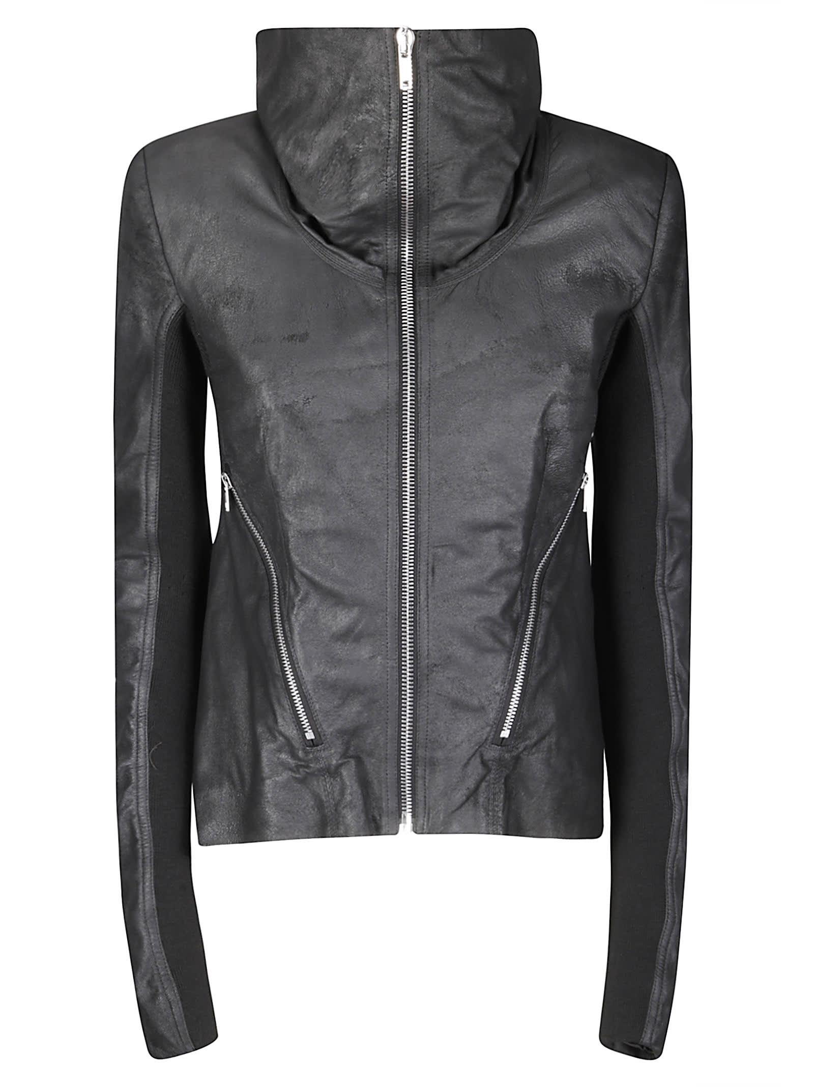 rick owens zipped naska biker jacket