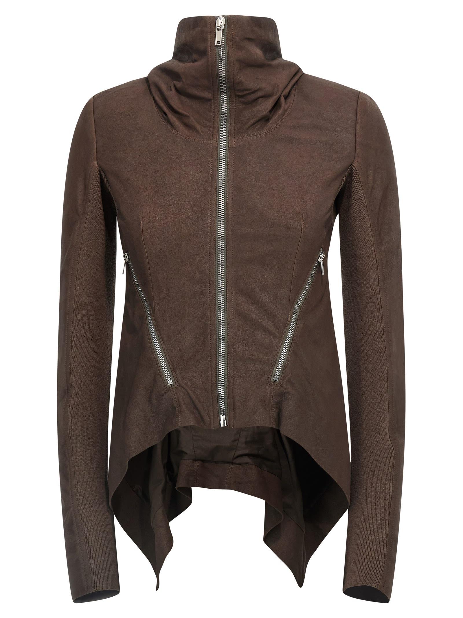 rick owens zipped naska biker jacket
