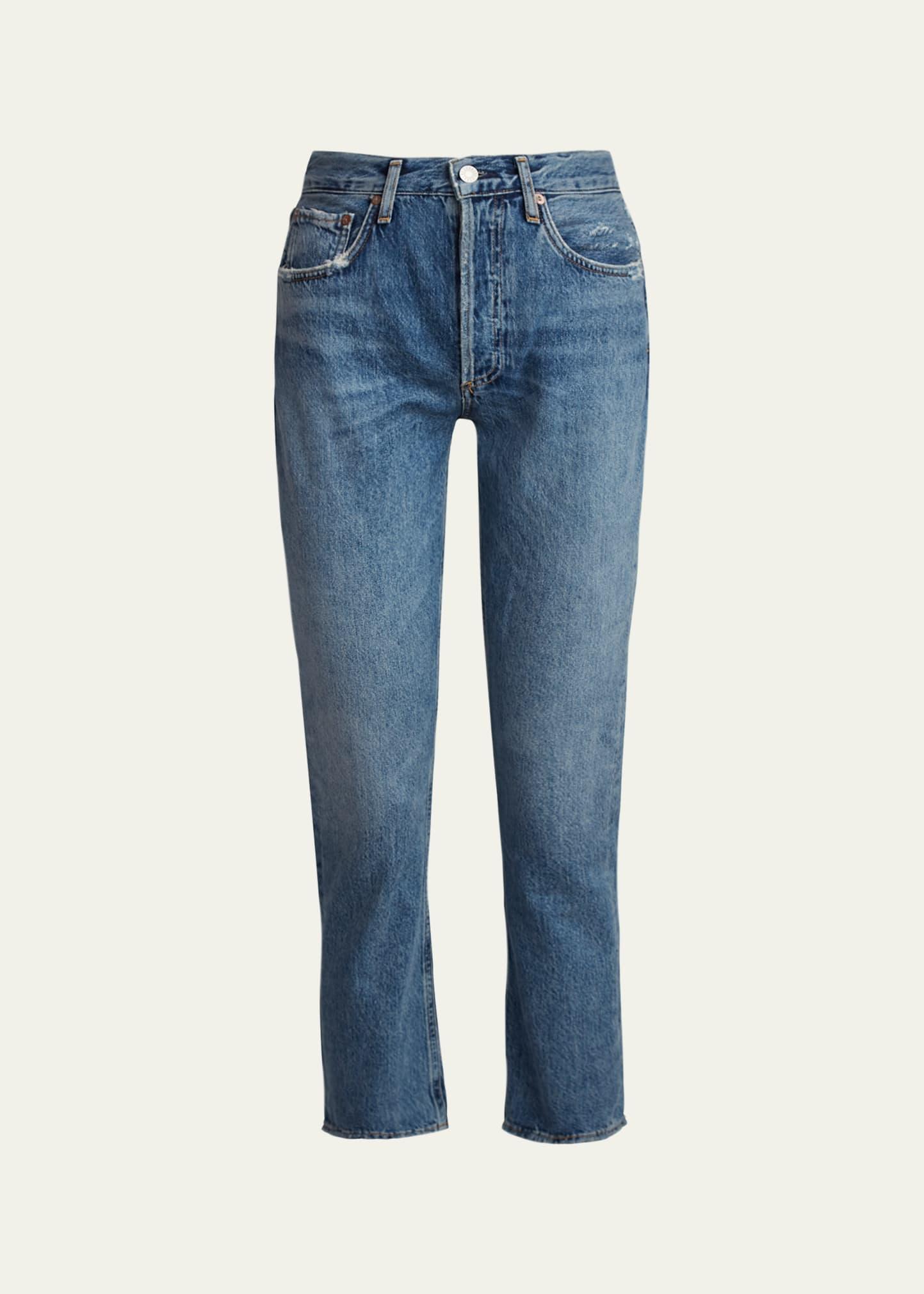 riley high-rise straight crop jeans