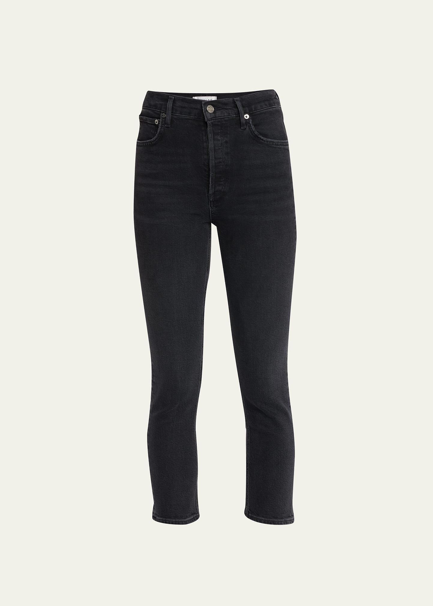 riley high-rise straight-leg jeans