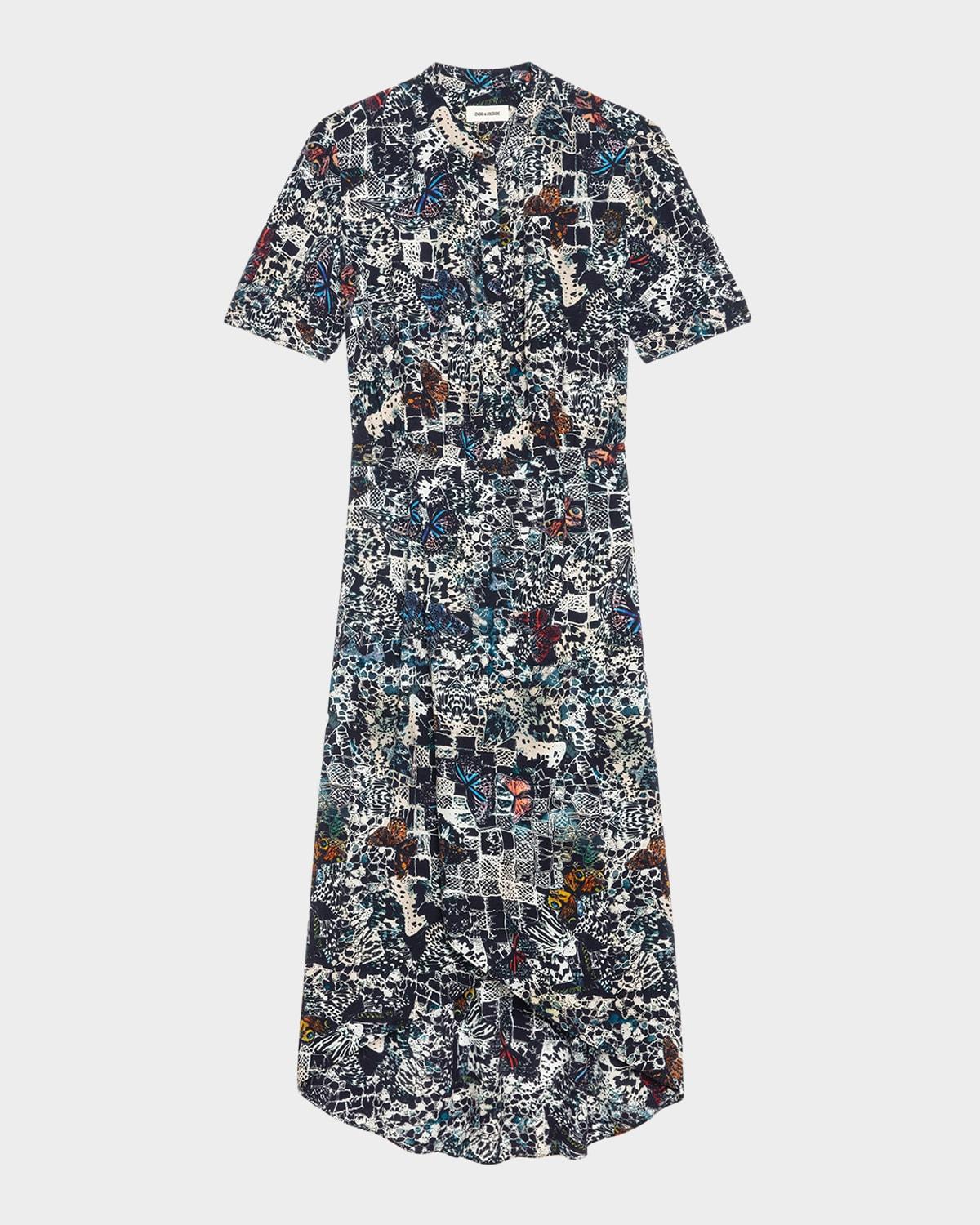 rima soft butterflies midi dress