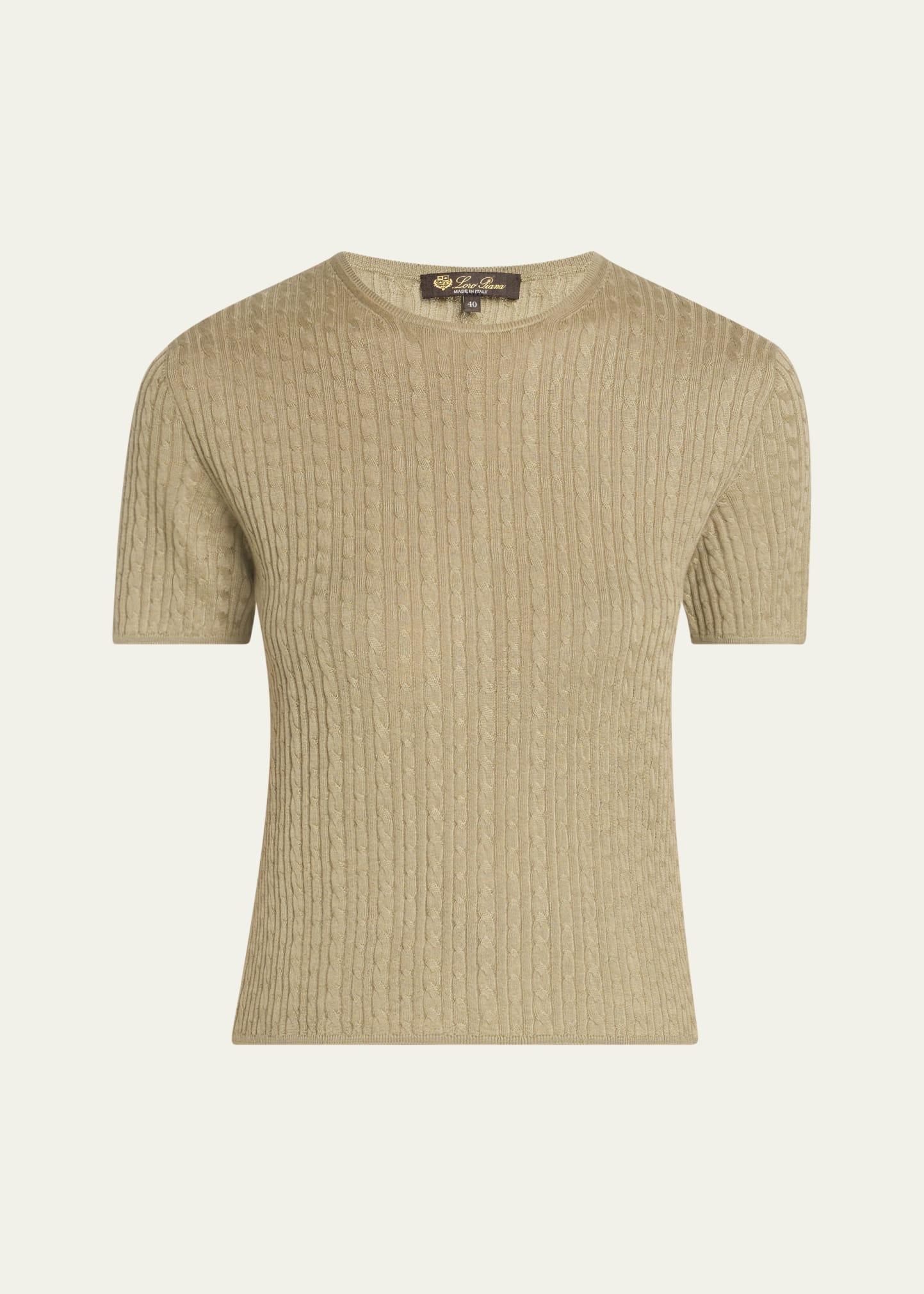 rimella cable-knit crewneck sweater