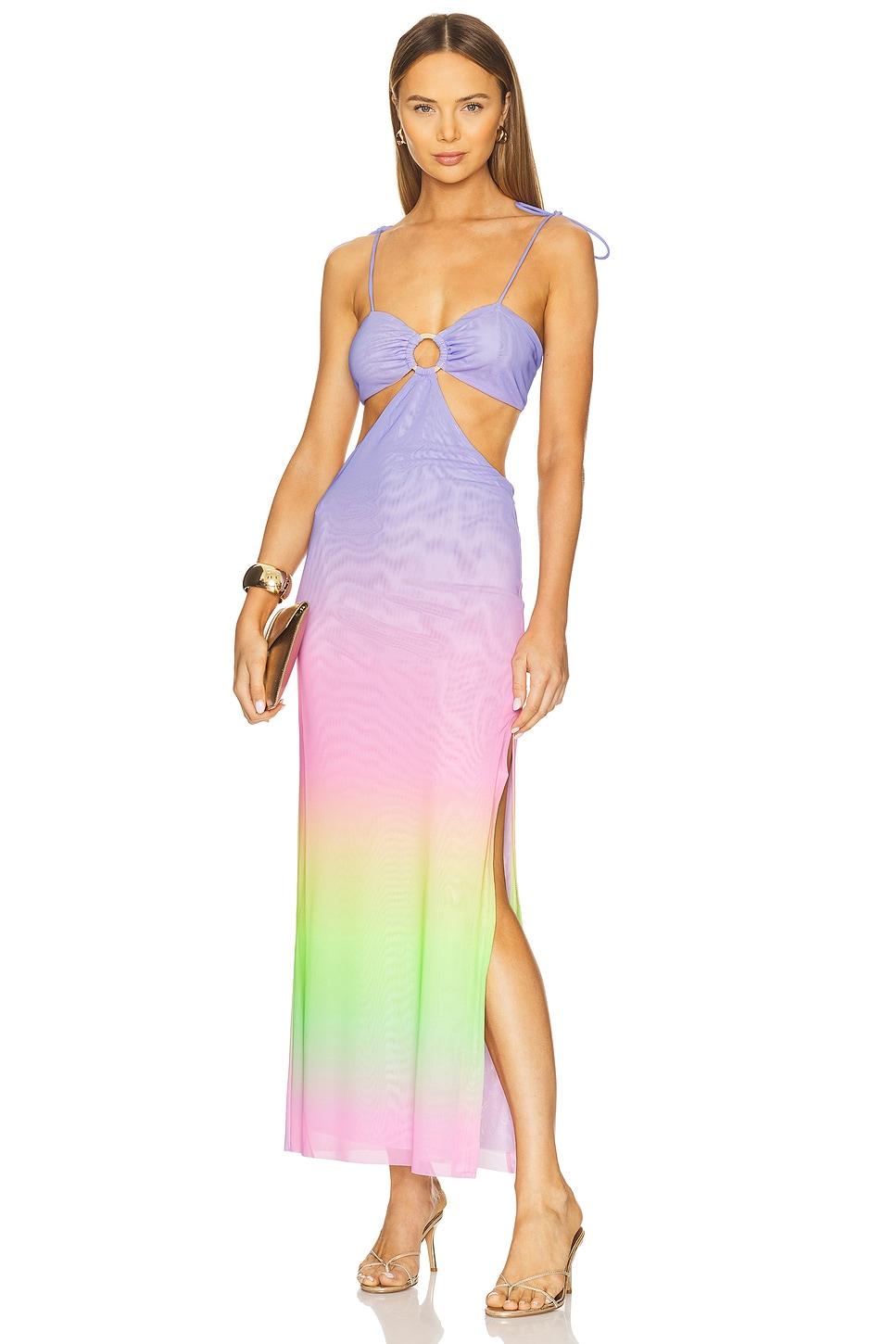 ring cut out maxi dress