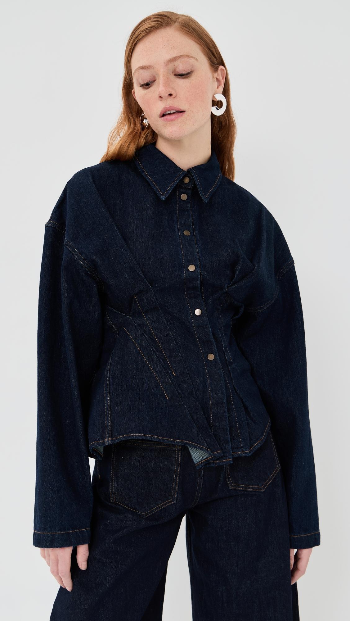 rinse wash denim shirt