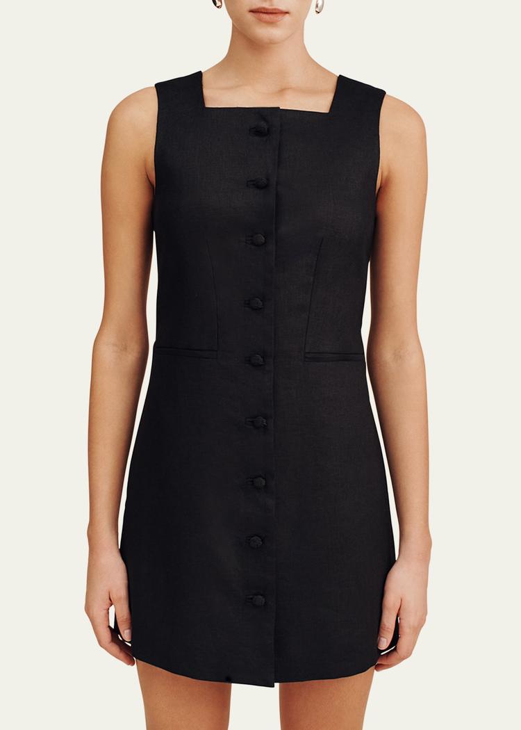 rio button-front mini dress