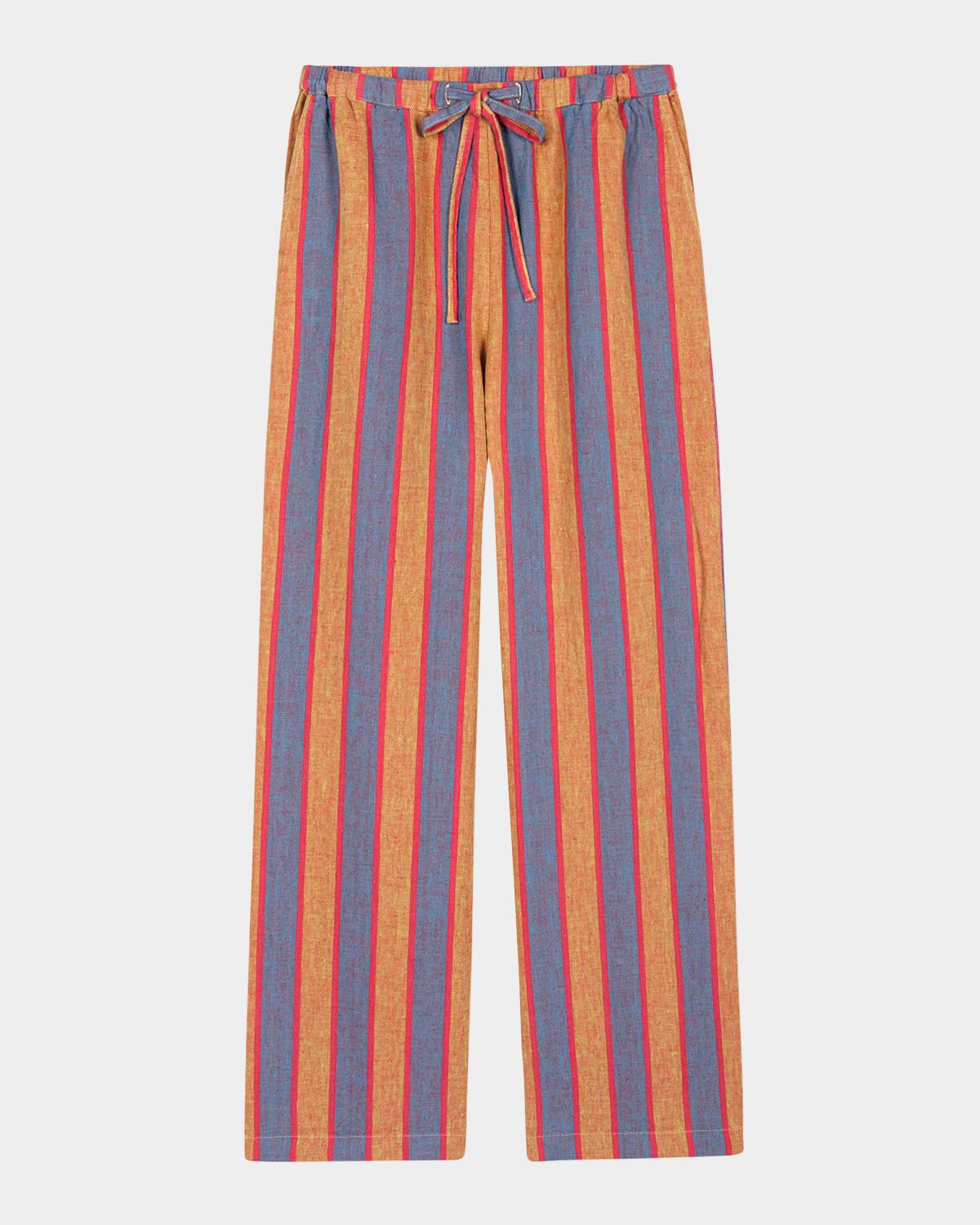 rio stripe emmie wide-leg pants