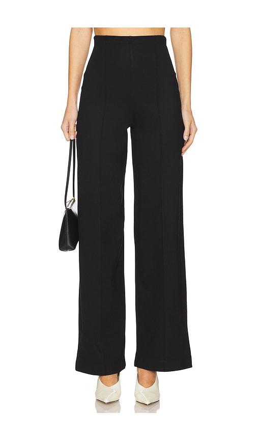 ripley rader ponte knit straight leg pant in black.