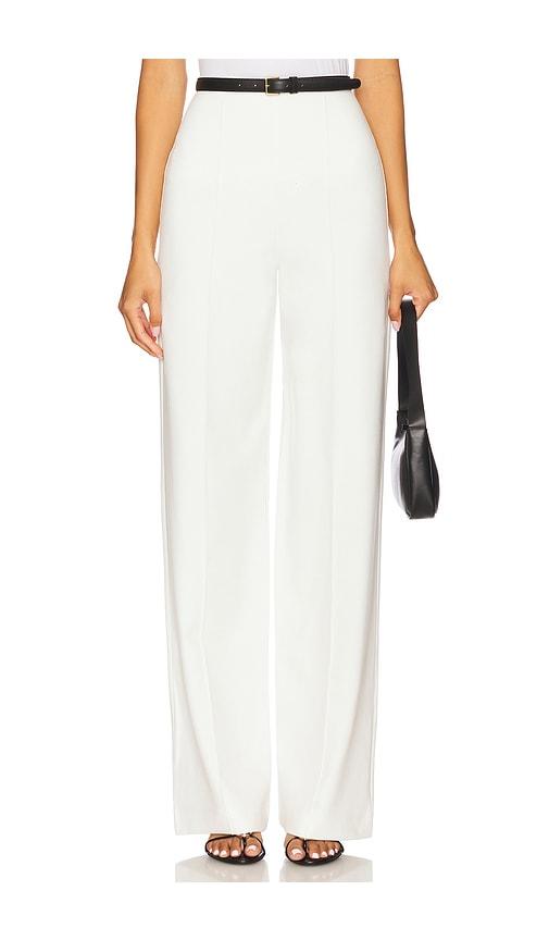 ripley rader ponte knit straight leg pant in ivory.