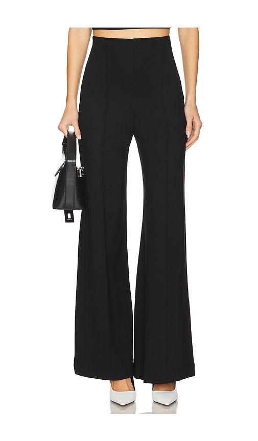 ripley rader ponte knit wide leg pant in black.