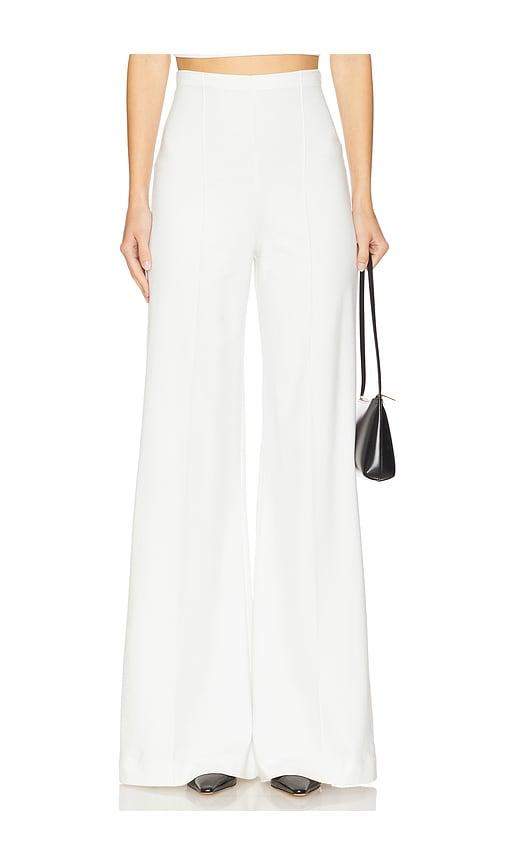 ripley rader ponte knit wide leg pant in white.