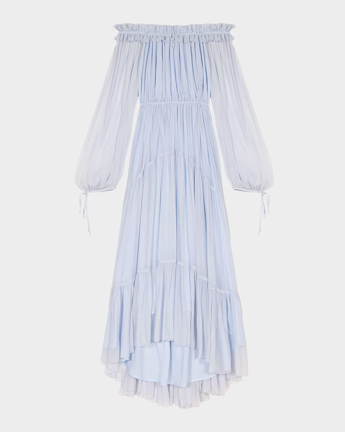 risata chiffon midi dress
