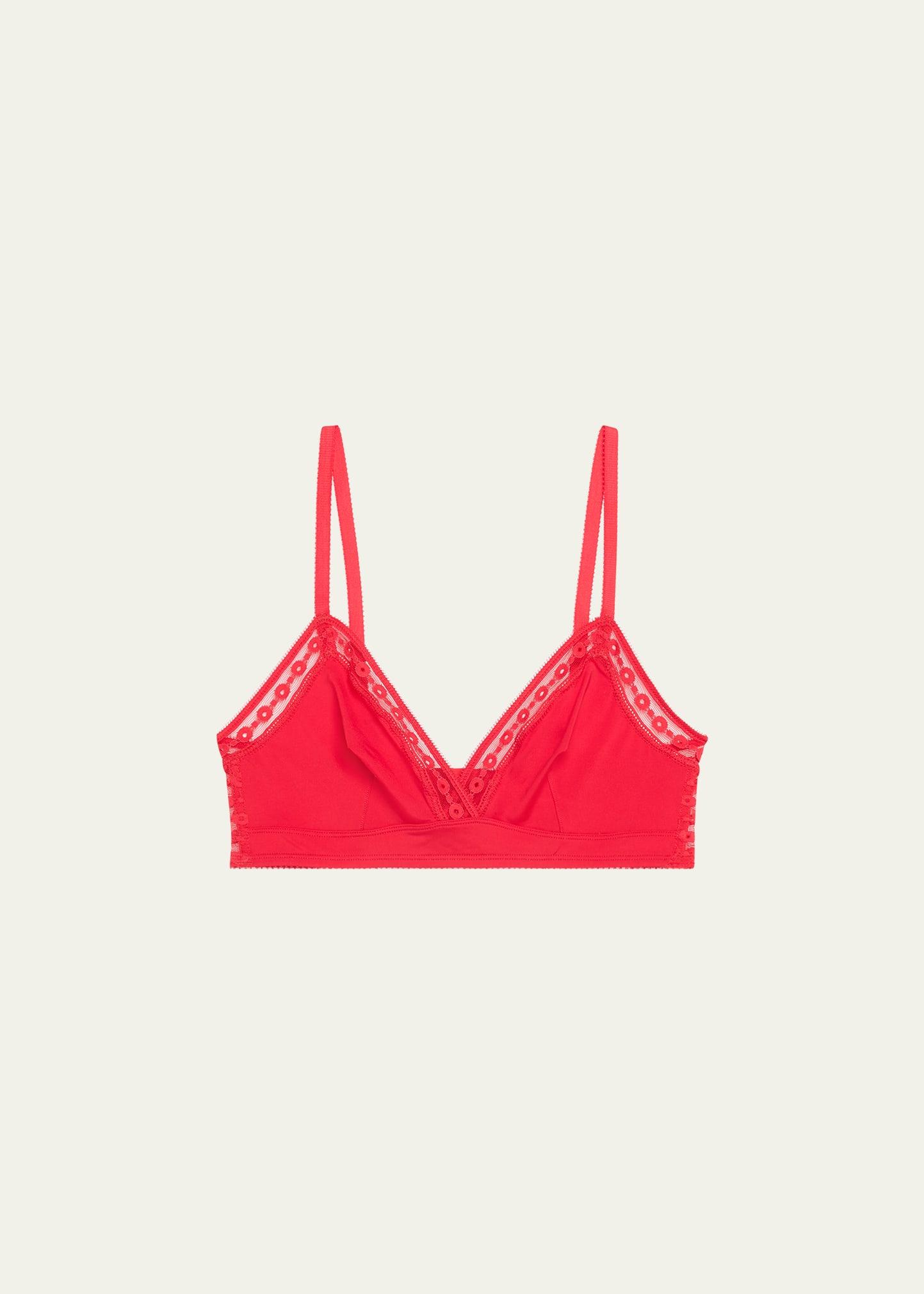 rituel lace & jersey triangle bralette