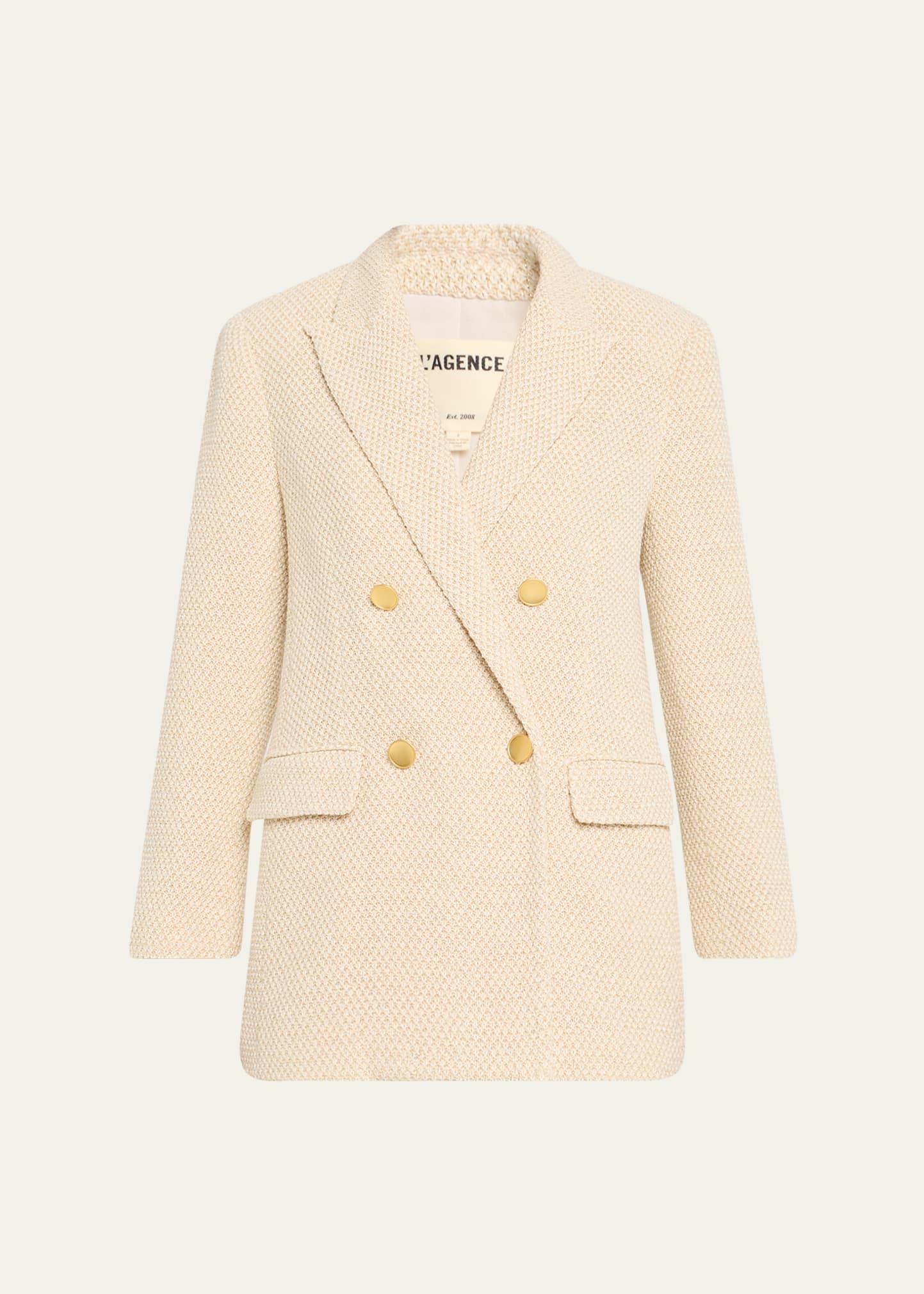 riva knit double-breasted blazer