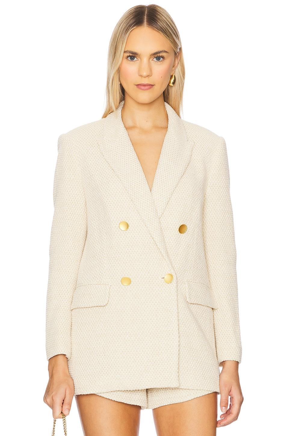 riva knit double breasted blazer