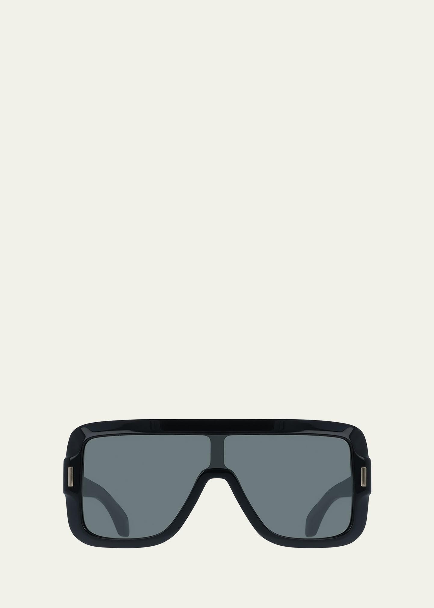rivet acetate shield sunglasses