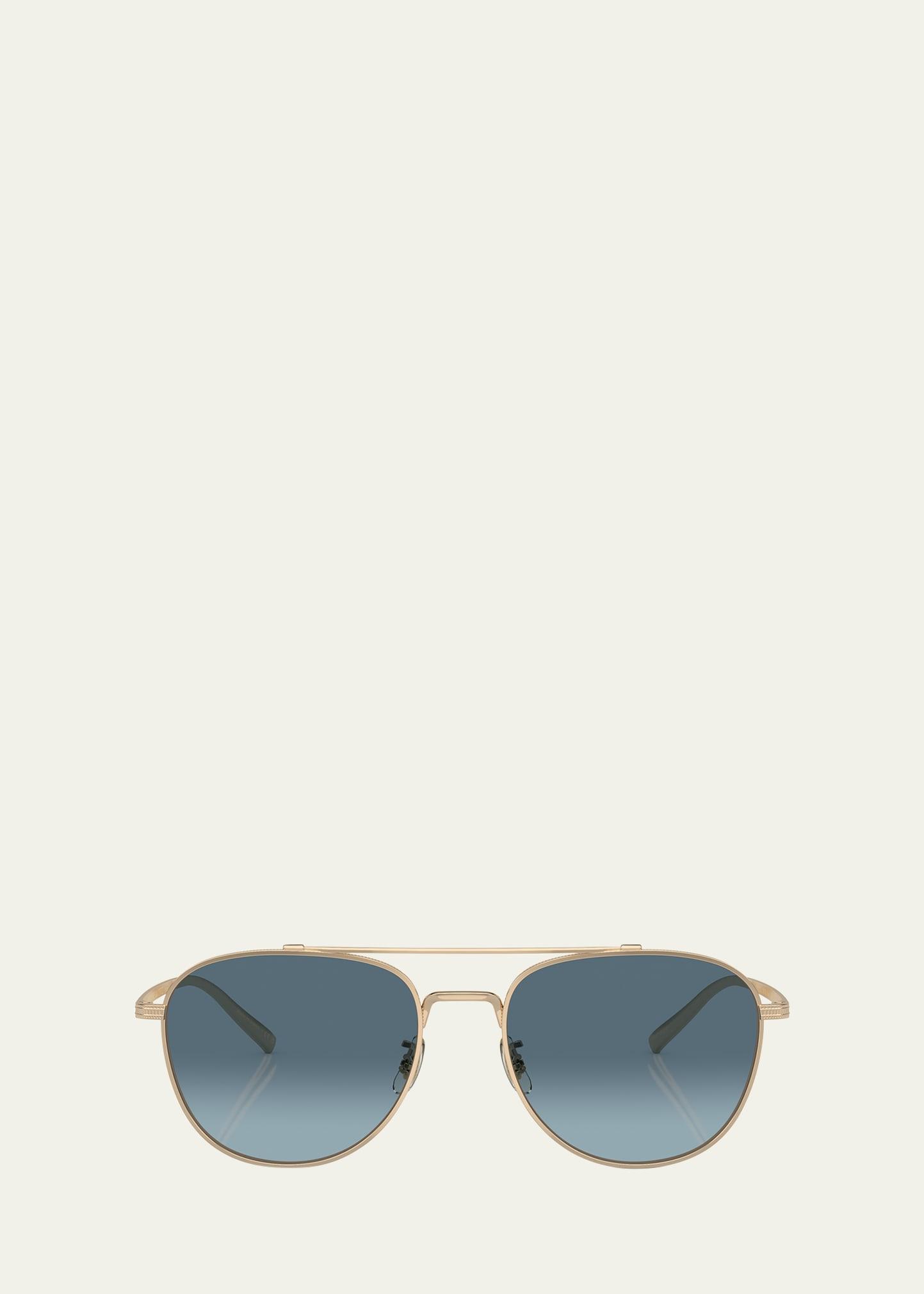 rivetti titanium aviator sunglasses