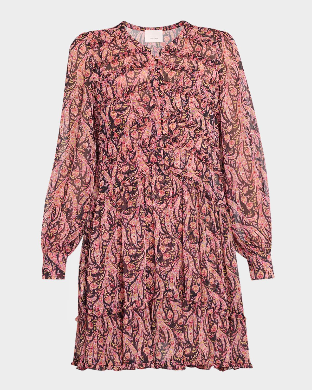 rivie long-sleeve charming paisley dress