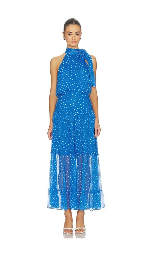 rixo abi dress in blue.