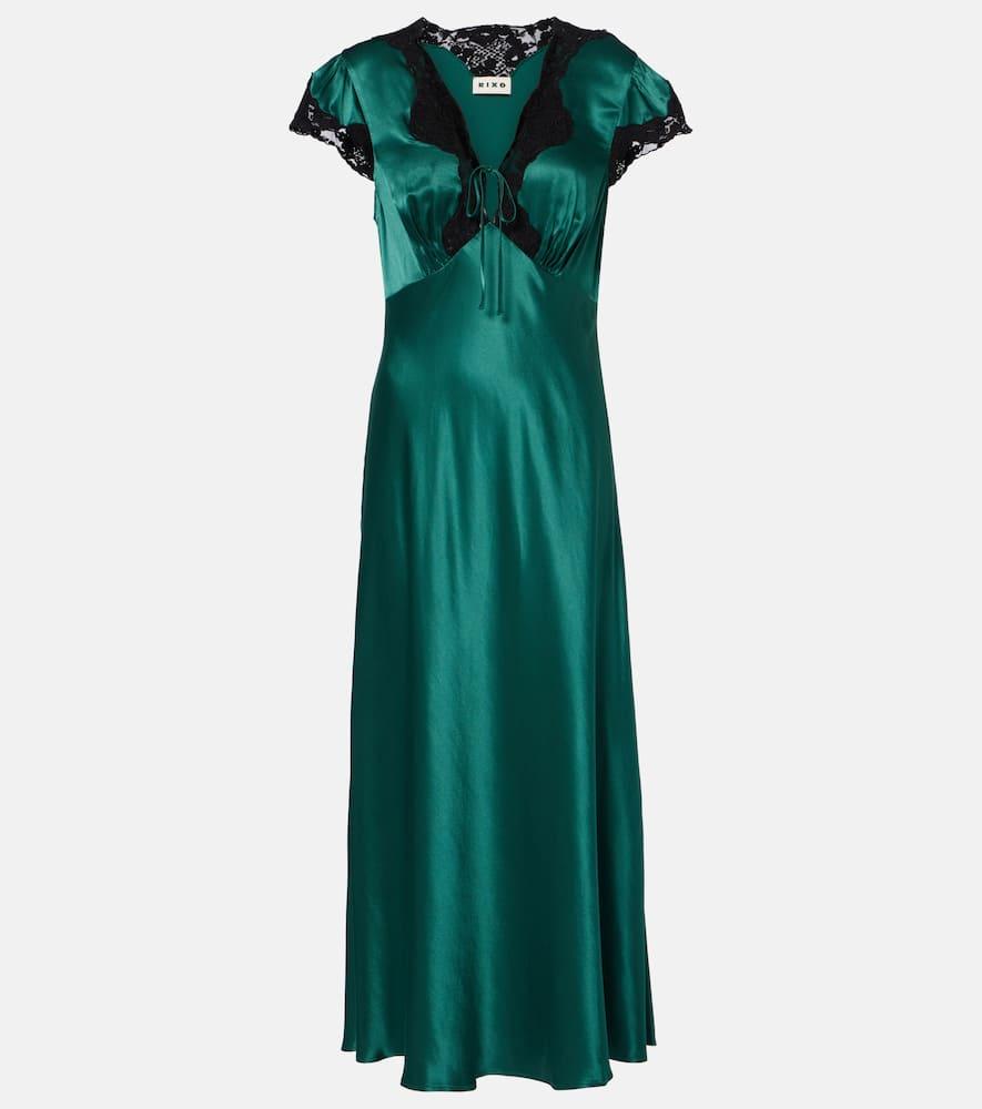 rixo amari satin midi dress